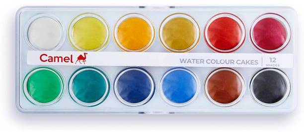 Camlin 3738522 - CAM WATER COLOUR CAKE 12 SHADES - PACK OF 5
