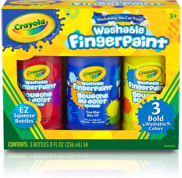 Crayola LLC Washable Bold Fingerpaint, Primary Colors For Kids