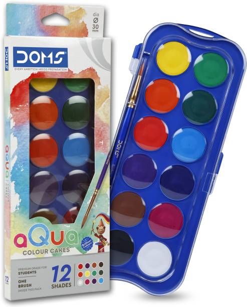 DOMS Watercolour Cakes 12 Shades (30 mm)