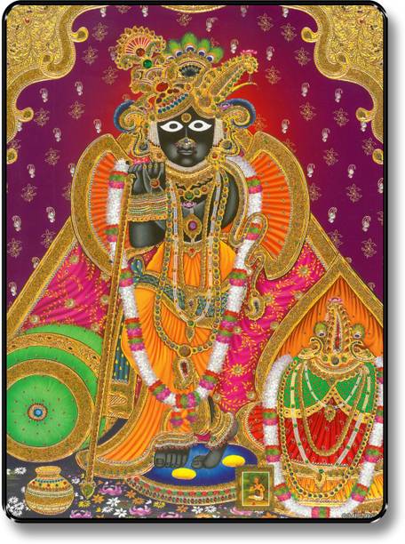 SAF PRINT Govind dev ji religious painting Black Slim Frame wall decoration items