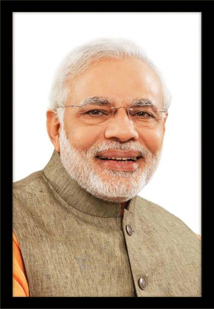 jog craft narendra modi photo, modi ji photo frame Digital Reprint 14 inch x 10 inch Painting