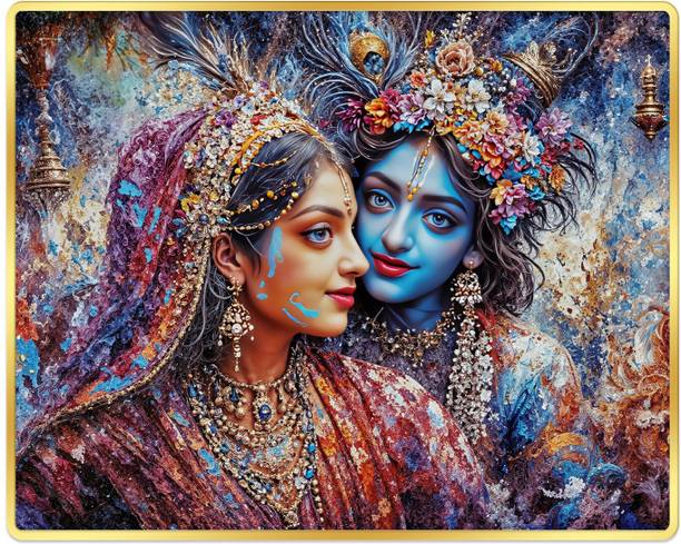 Indianara Radha Krishna for Living | Bedroom | Pooja Room | Hotel Digital Reprint 10 inch x 13 inch Painting