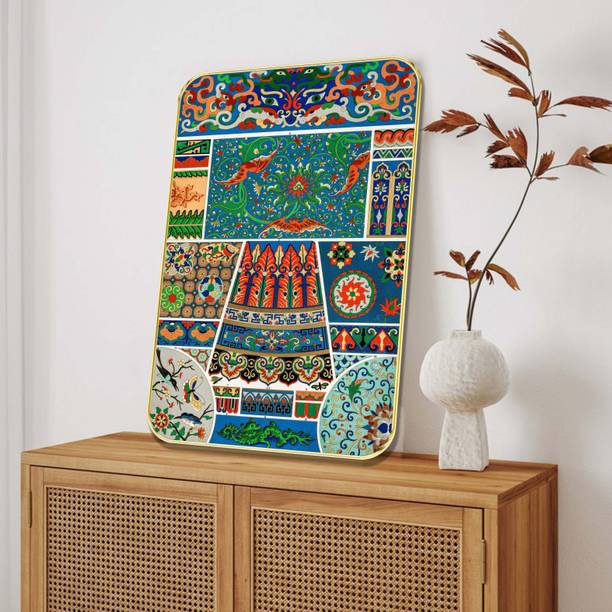saf Traditional Oriental Patchwork Art Poster Digital Reprint 19.5 inch x 13.5 inch Painting