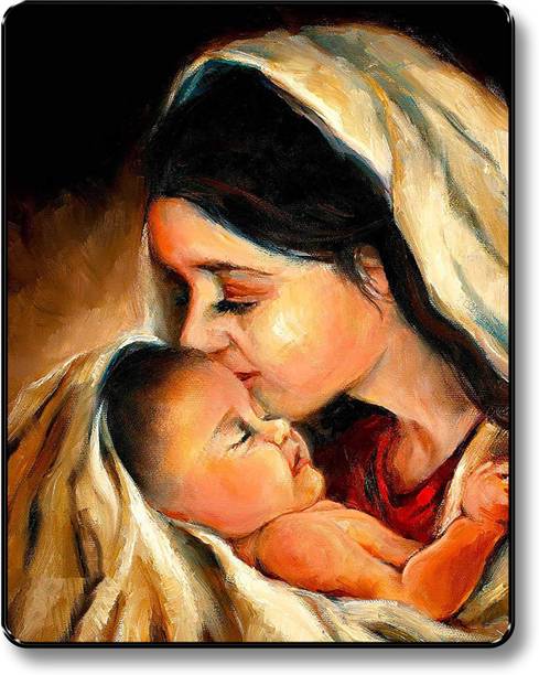 saf Mother And Baby Wall Décor Digital Reprint 14 inch x 11 inch Painting