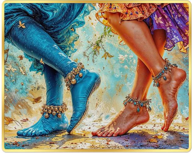 Indianara Radha Krishna for Living | Bedroom | Pooja Room | Hotel Digital Reprint 10 inch x 13 inch Painting