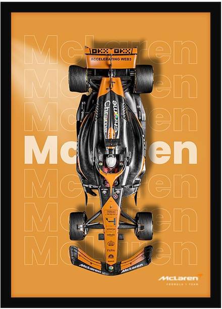 GreenNestEcom Formula 1 Racing Car A4 Size Photo Frame Digital Reprint 12 inch x 9 inch Painting