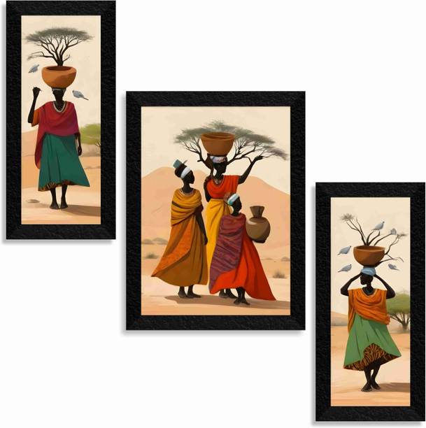 saf african ladies Premium wall paintings for, living room Digital Reprint 14 inch x 24 inch Painting