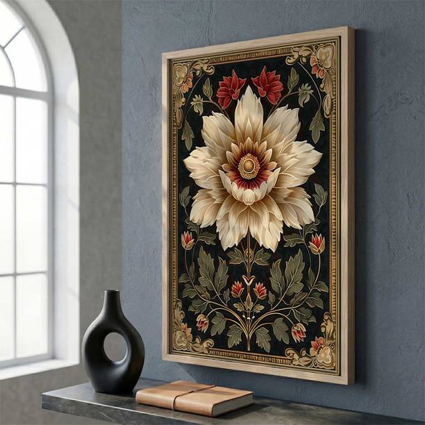 KOTART Pichwai Wall Art Painting Home Decoration With Frame For Living Room Acrylic 17 inch x 13 inch Painting