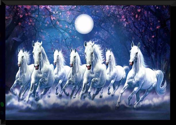 TheGadgetGalaxy Horse scenery-168 Acrylic 14 inch x 10 inch Painting