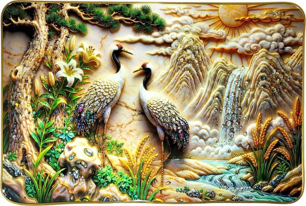 LujoLove 3D Bird Nature Photo with Frame 3D Painting 18.5 inch x 12.5 inch Painting