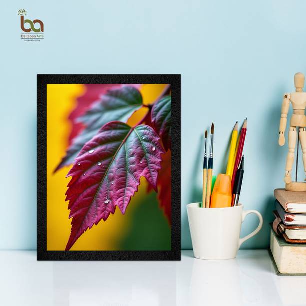 WALL PROFILE Wall Profile "Refreshing Red & Green Foliage Wall Art" 3D Painting 11 inch x 14 inch Painting