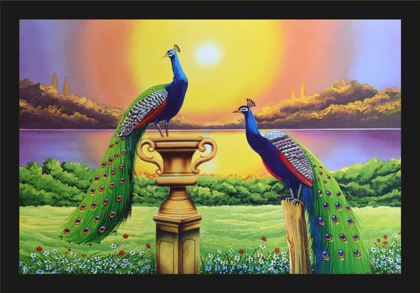jog craft peacock photo, wall painting, nature beauty Digital Reprint 10 inch x 14 inch Painting