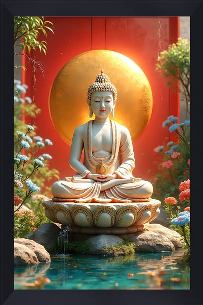 Gita Govinda Lord Buddha glossy Digital Reprint 13.5 inch x 9.5 inch Painting