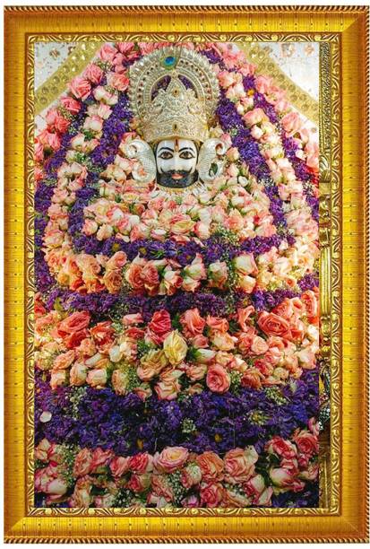 Furnic Pushp Bhav Bhakti – Shrinathji Maharaj Premium Pichwai Art Frame Digital Reprint 7 inch x 5 inch Painting