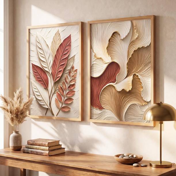 KOTART Botnical Wall Art Décor Big Frame Perfect for Living Room, Bedroom Acrylic 13 inch x 10 inch Painting
