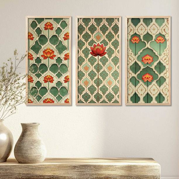 KOTART Traditional wall art Pichwai Painting Frame For Living Room Bedroom Digital Reprint 13 inch x 7 inch Painting