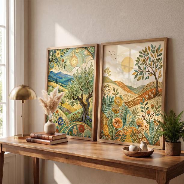 Hothouse Morden Nature Wall Art Decor Big Frame for Bedroom, Living Room, Hotels Acrylic 17 inch x 13 inch Painting