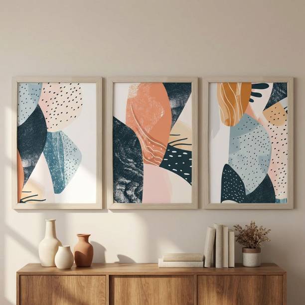 BOSCO Modern Abstract Shapes Wall Art Digital Reprint 18 inch x 12 inch Painting