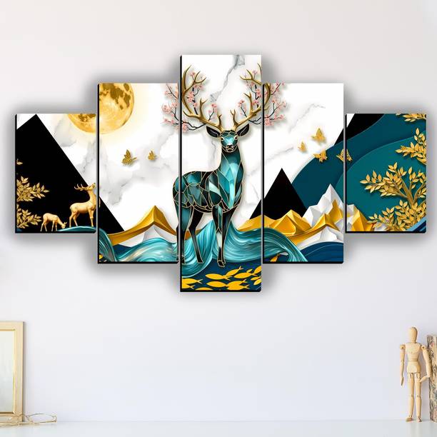 XIDLZ Deer painting canvas for wall Digital Reprint 18 inch x 30 inch Painting