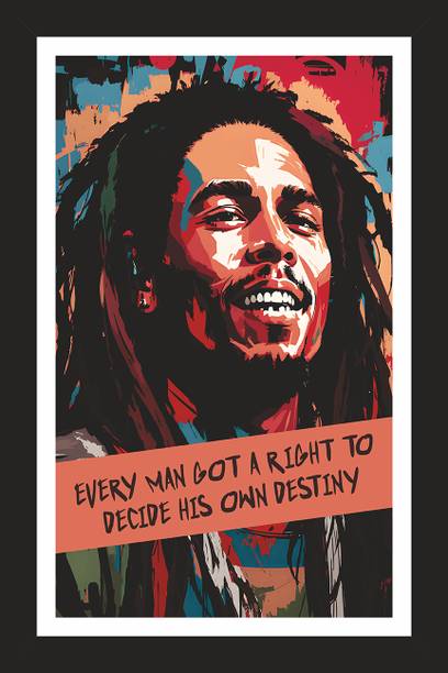 Decor Smart Decor Smart Music Legend Quote Wall Art | Music Poster | PFDS_1PCS_042B Digital Reprint 56 inch x 12 Inch Painting