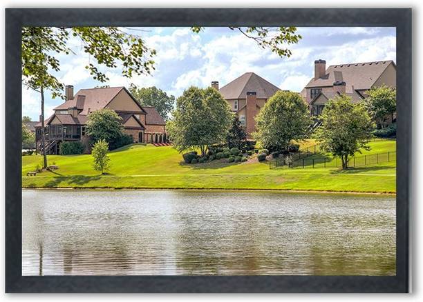 आशित Beautiful House Scenery Photo Frame For Wall Mounted Painting डिजिटल रीप्रिंट 11 inch x 8.5 inch पेंटिंग