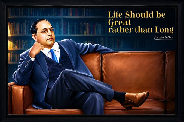FRIZZY ARTS bhim rao ambedkar|bhim rao ambedkar paintings Digital Reprint 20 inch x 14 inch Painting