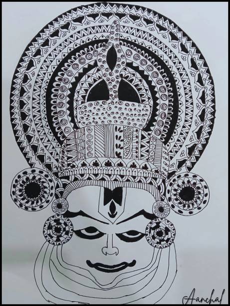 Artbyaanchal Pencil 12 inch x 5 inch Painting