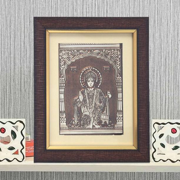 Shree Kala Home Decor Lord Bajrang Bali Wall Painting Embossed 11 inch x 1 inch Painting