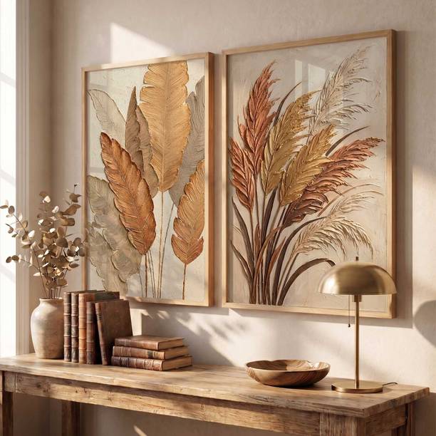 KOTART Botanical Wall Art Painting For Living Room Office Wall Decor Acrylic 13 inch x 10 inch Painting