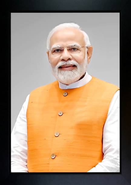 RV SALES Narendra Modi Photo Frame Digital Reprint 9 inch x 7 inch Painting