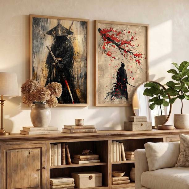 Hothouse Japanese Wall Art Painting Home Decoration With Frame For Living Room Acrylic 17 inch x 13 inch Painting