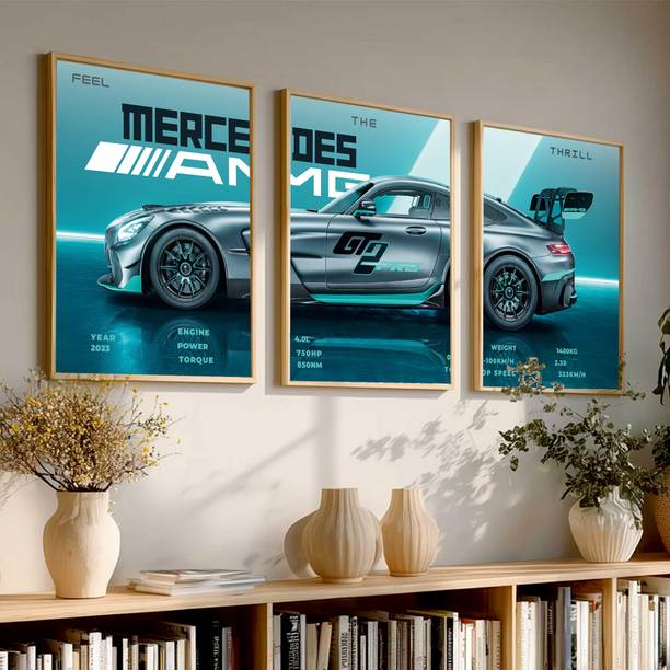 Decor Villa -GT2 Pro Luxury Supercar Triptych Wall Art – Set of 3 Digital Reprint 13 inch x 10 inch Painting