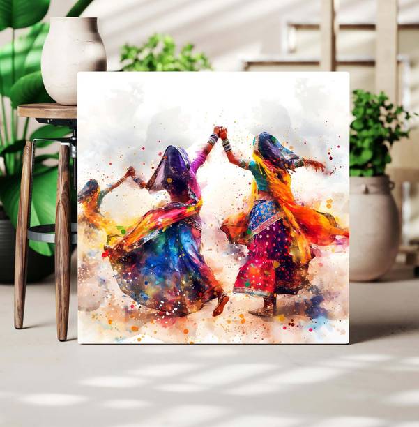 Indianara Indian Traditional Canvas Art Painting for Living | Bedroom | Pooja Room | Hotel Canvas 24 inch x 24 inch Painting