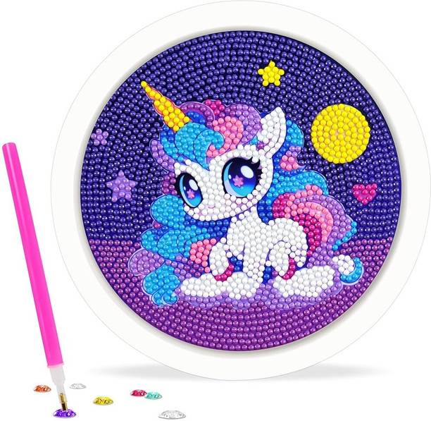 SERPLEX 5D Diamond Art Painting Kit for Kids Frame Full Drill Animal Art for Beginners Resin Painting 17 inch x 6.7 inch Painting