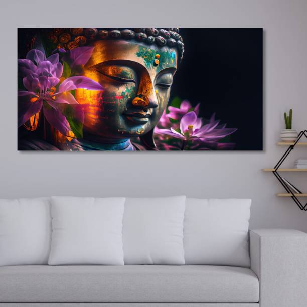 saf Unframed Rolled Art Print Lord Buddha Canvas For Home Décor CR-221 Canvas 24 inch x 48 inch Painting