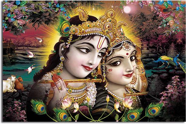 RANGOLI New Modern Art Beautiful Painting For Home Decoration Digital Reprint 18 inch x 12 inch Painting