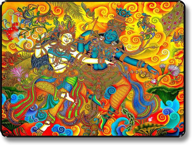 SAF PRINT paintings religious madhubani painting Black Slim Frame wall decoration items