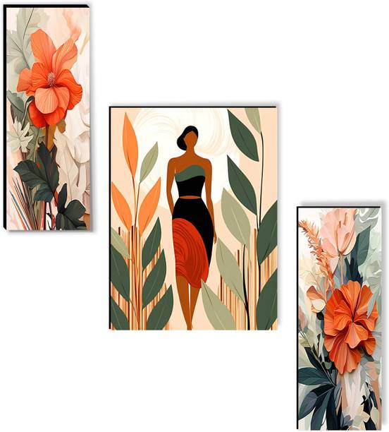 Dhimahi Enterprises Floral Botanical Figurative Modern Art Digital Reprint 11.43 inch x 5.842 inch Painting