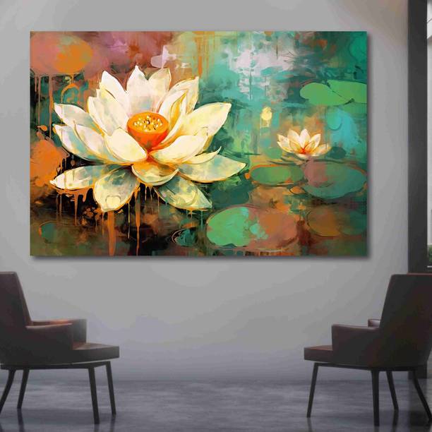 saf SAF Unframed Rolled Art Print Abstract Floral Canvas For Home Décor CR-156 Canvas 24 inch x 36 inch Painting