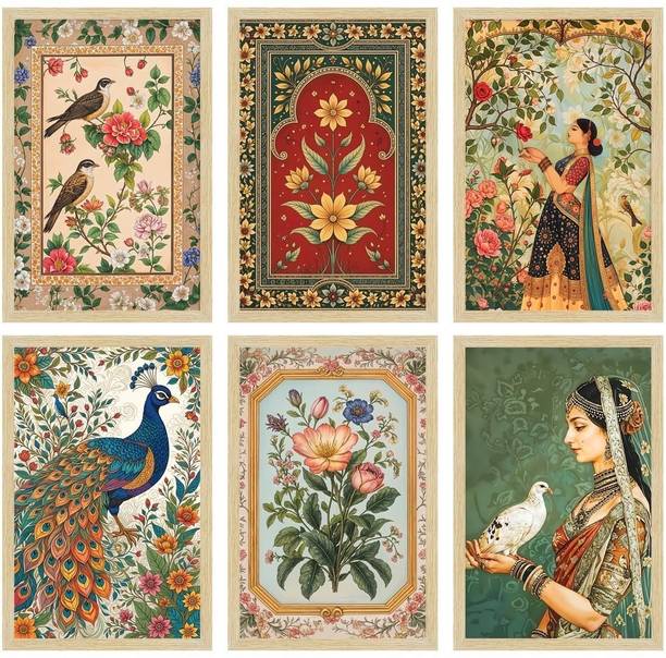 jv enterprises Indian Art Madhubani Paintings With Frame for Wall Decoration Dig