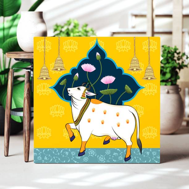 Indianara Pichwai Canvas Art for Living | Bedroom | Pooja Room | Hotel Digital Reprint 22 inch x 22 inch Painting