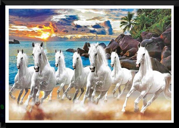 TheGadgetGalaxy Horse scenery-169 Acrylic 14 inch x 10 inch Painting