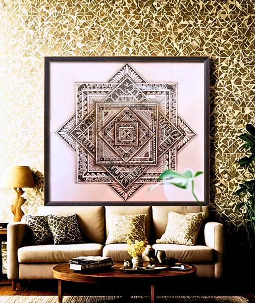 sumala art studio 3D mandala Pencil 16 inch x 16 inch Painting