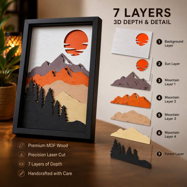 ARTVORA ENTERPRISE 3D Painting 11 inch x 8 inch Painting