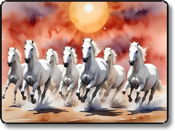 saf 7 Running Premium framed wall paintings for wall decoration, living room Digital Reprint 14 inch x 11 inch Painting