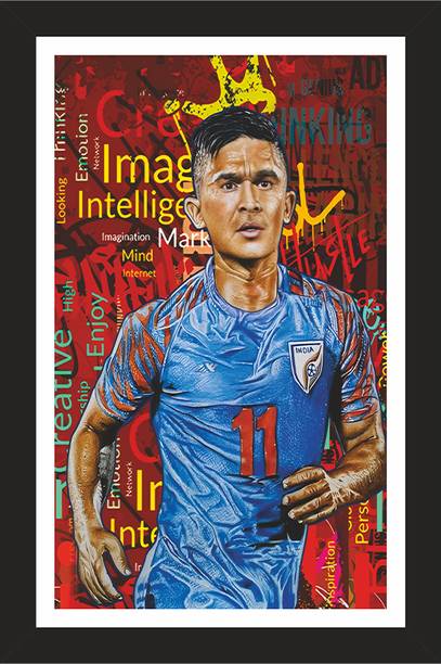 Ranovaa Ranovaa Indian Football Star Frame | Soccer Decor| PFDS_1PCS_124B Digital Reprint 18 inch x 12 inch Painting