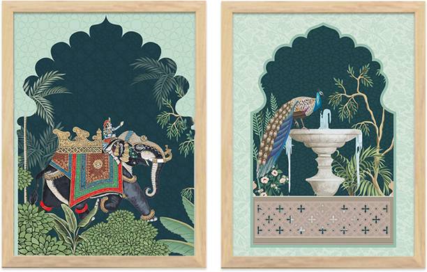Artifly Pichwai art framed wall painting for living room bedroom office room SO219-17 Digital Reprint 17 inch x 13 inch Painting