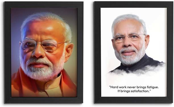 TheKarkhana Prime Minister Narendra Modi Ji Laminated (Without Glass) Digital Reprint 12 inch x 8 inch Painting