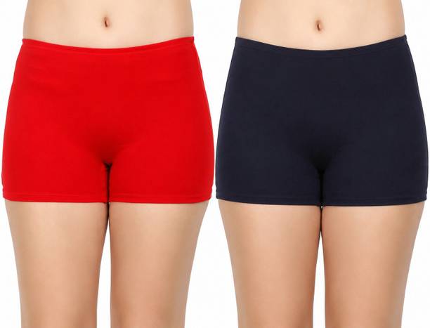 RAVIA Women Boy Short Red, Dark Blue Panty