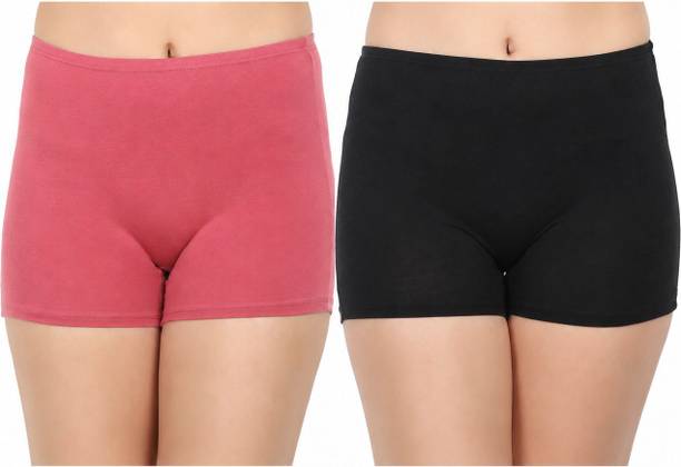 RAVIA Women Boy Short Pink, Black Panty